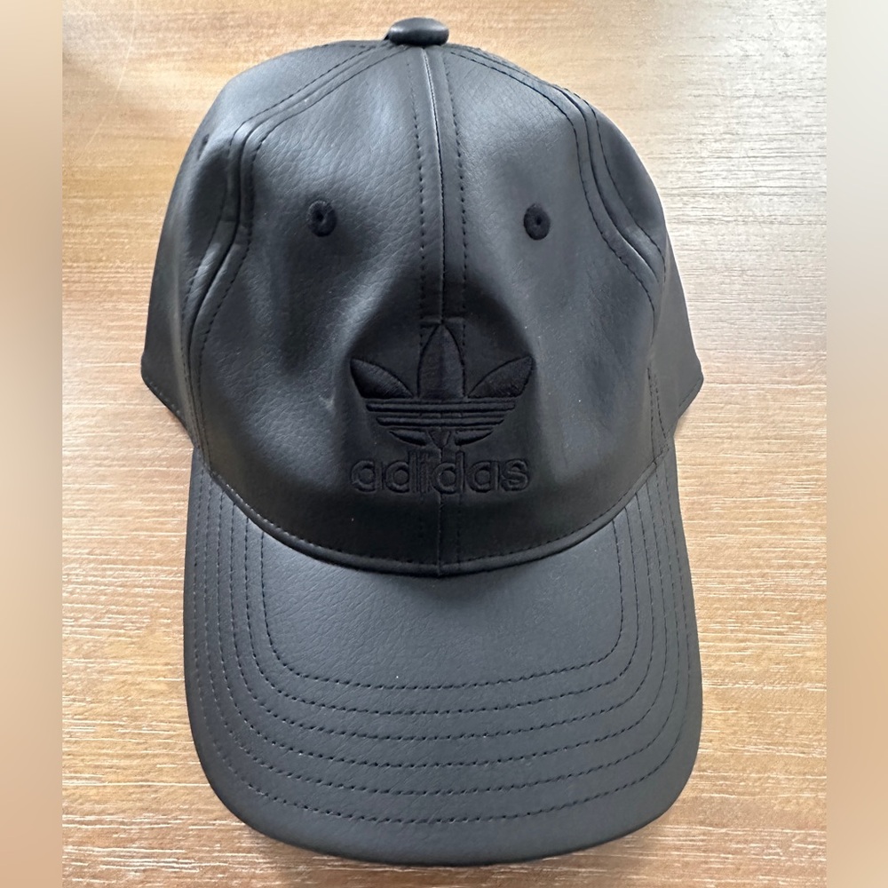 Adidas Black Leather Cap